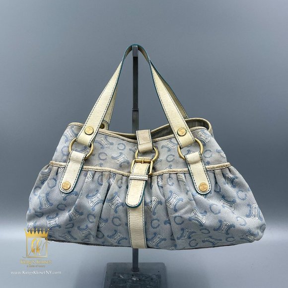 CELINE SHOULDER BAG MACADAM PATTERN HANDBAG TOTE - Picture 1 of 12